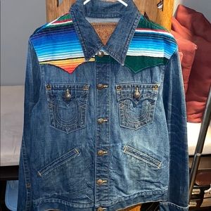 True Religion multi color jean jacket